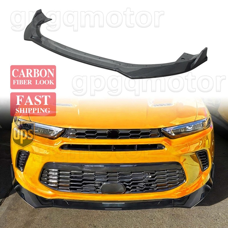 For Dodge Hornet GT R/T 2023-2026 V2 Style Carbon Style Front Bumper Lip Spoiler
