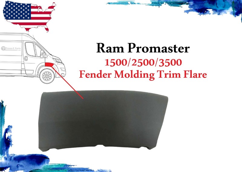 Fits 2014-2018 Ram Promaster Right Front Fender Molding Trim Flare Local Pickup