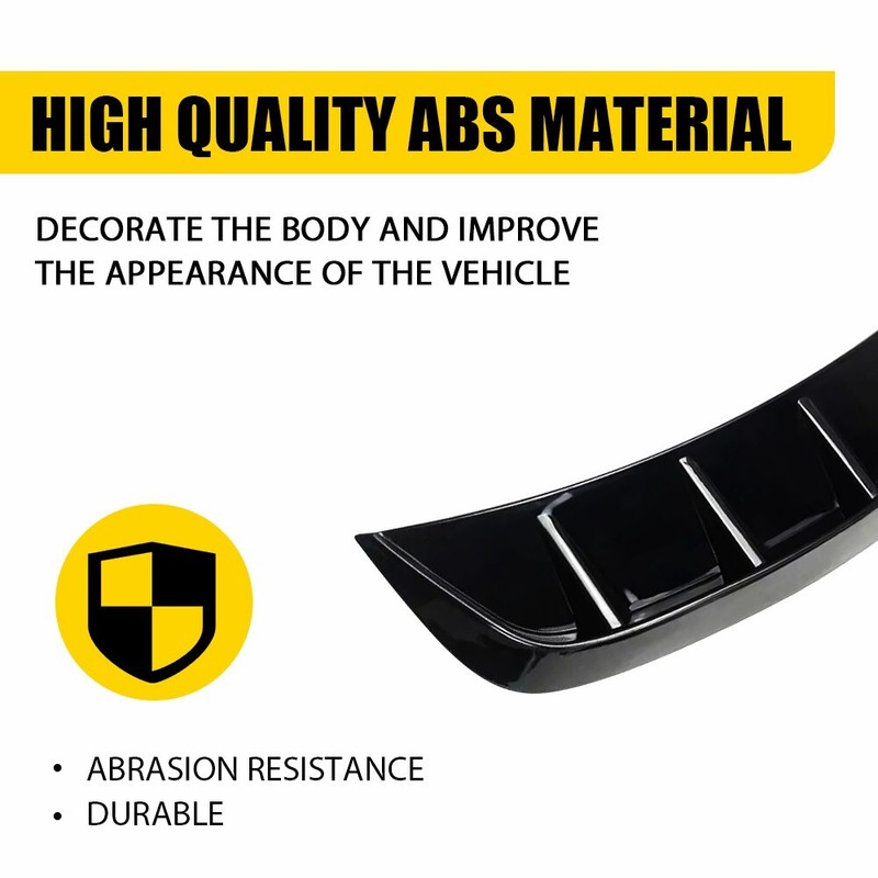 2Pcs Car Black Glossy Side Fender Air Vent Wing Cover Trim Universal Accessories gallery
