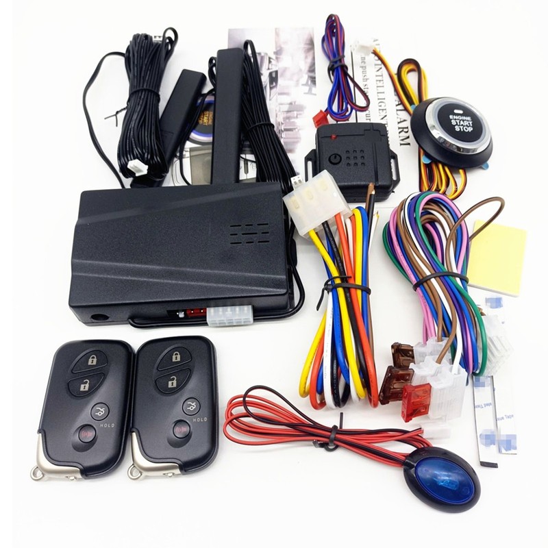Car Ignition Switch PKE Keyless Entry Anti-theft Alarm One-button Start System