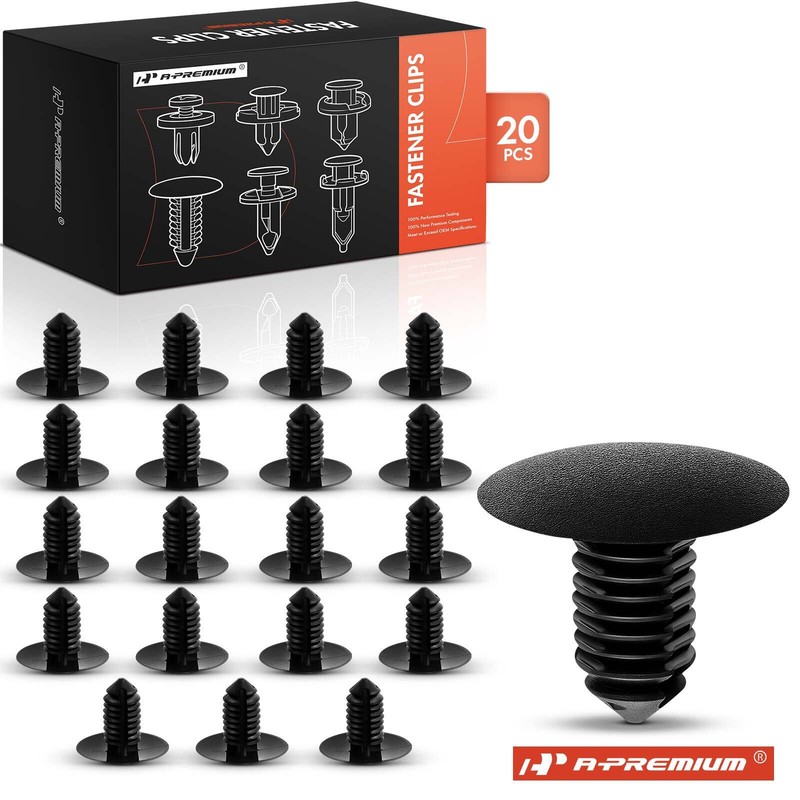 A-Premium 20Pcs Nylon Engine Compartment & Front End Retainer Clips for GM Chevy