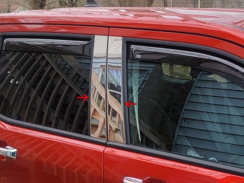 USA Made 304 Stainless Steel 4PC Pillar Post FOR 2022-24 Ford Maverick No Keypad