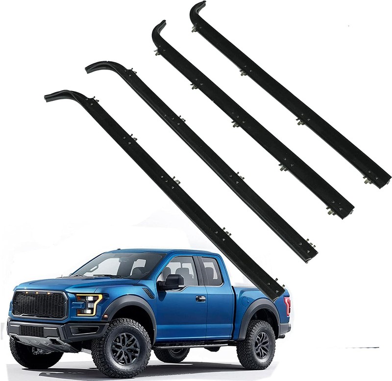 Door Window Seal Belt Weatherstrip Kit （4PCS）For 1987- 1997 Ford F150 F250 F350