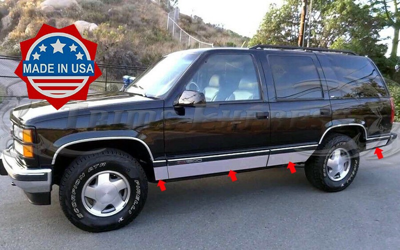1995-1999 Chevy Tahoe 4Dr Rocker Panel Trim Side Molding N/Flare 8Pc 6 1/4″