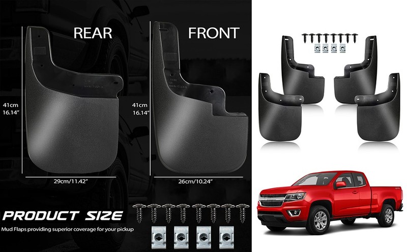 4pcs For Chevy Colorado GMC Canyon 2015-2022 Splash Guards Mud Flaps Front,Rear gallery