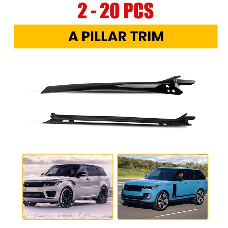 2-20x Black A Pillar Post Front Panel for 2014-2022 Land Rover Range Rover Sport