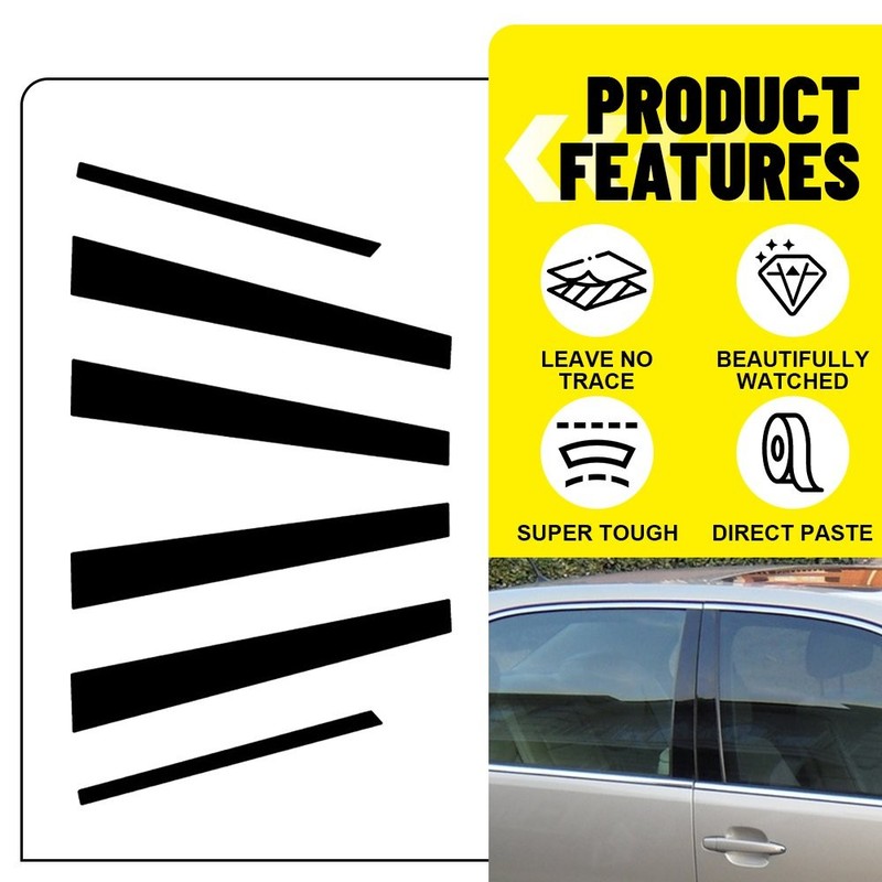 For Lexus LS430 2001-06 Glossy Black Pillar Posts Window Door Trim Covers 6-60X gallery