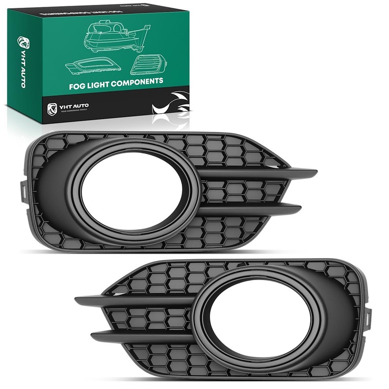 Pair Set of 2 Fog Light Covers Front Driver & Passenger Side for VW Left Right