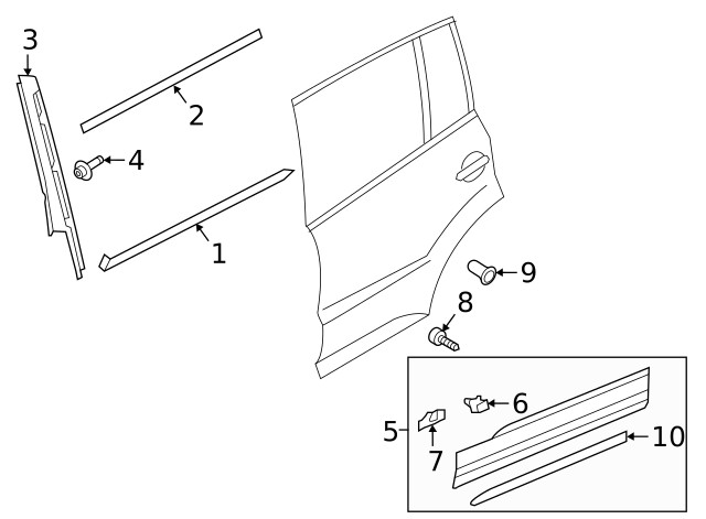 Genuine Volkswagen Lower Molding 5NN-854-950-C-GRU gallery
