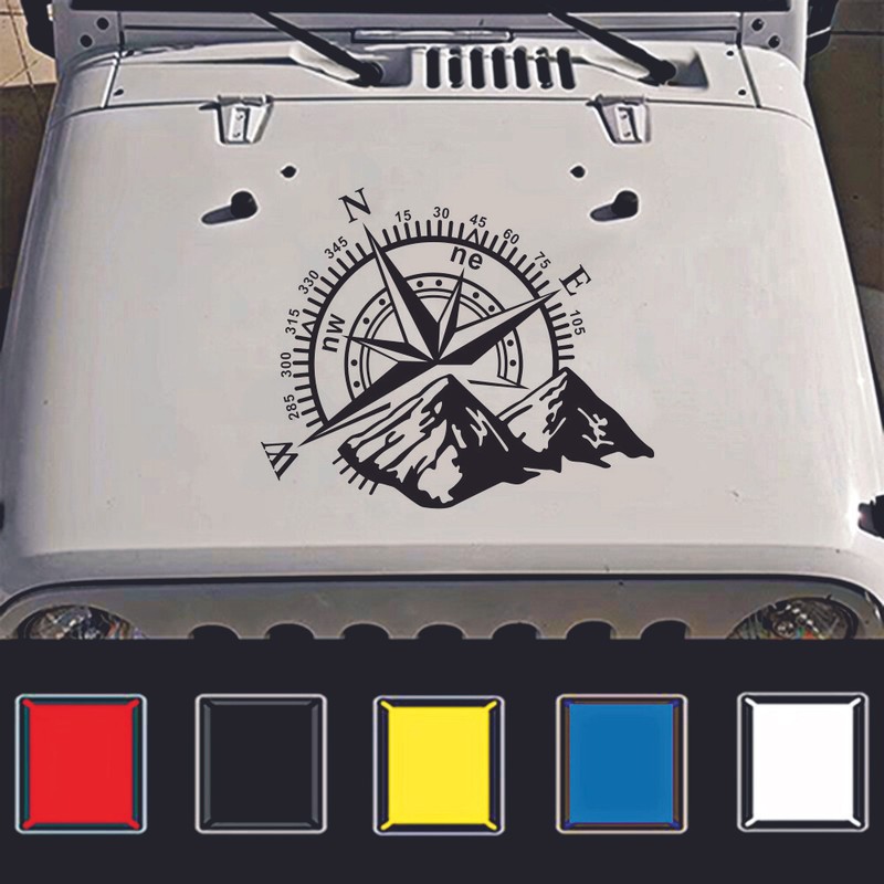 Compass Mountain Vinyl Decals For Car Camper Van Caravan Sticker Graphic Decor gallery