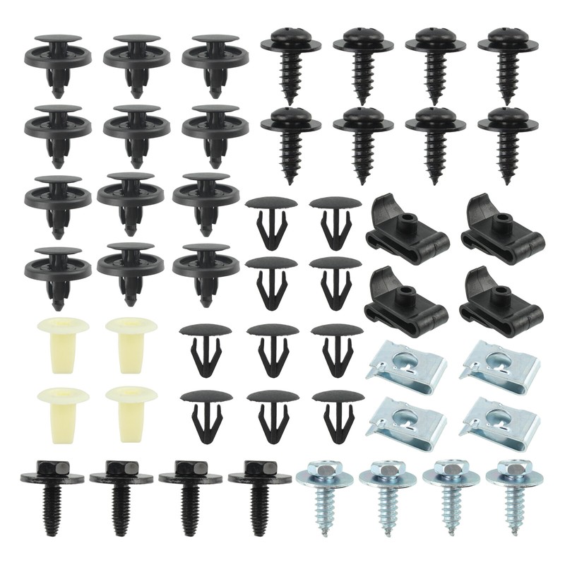 50pcs/Set Car Engine Splash Shield Body Bolts Screw Nut Fender Bumper Clip Rivet gallery