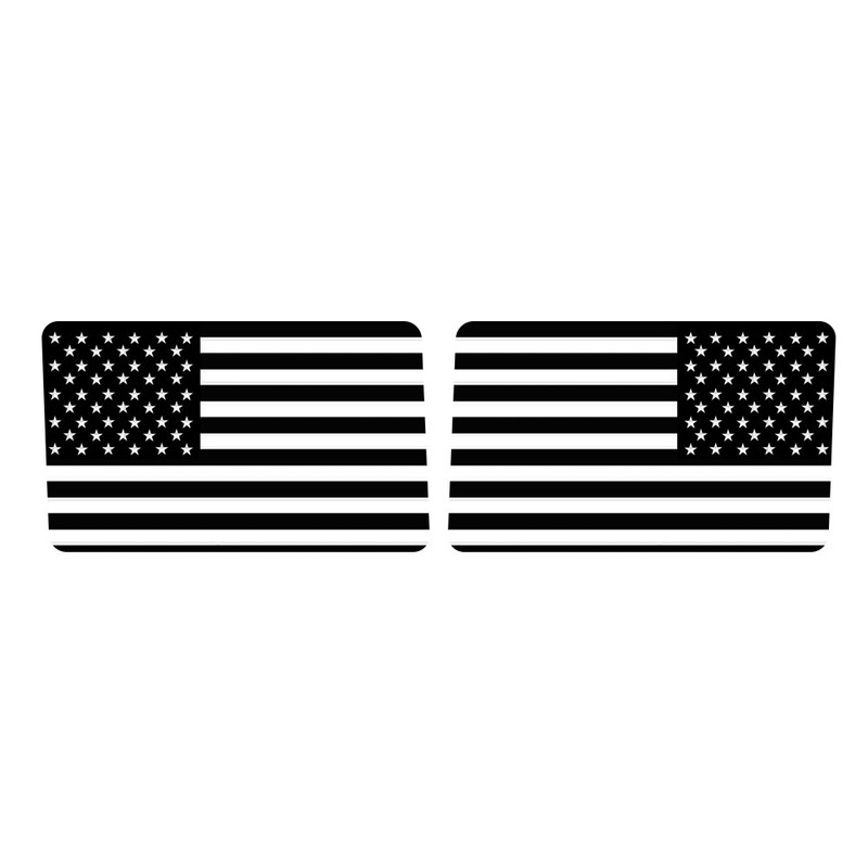 Car US Flag Rear Window Decal Vinyl Stickers Decor For Jeep Wrangler JK 2011-18 gallery