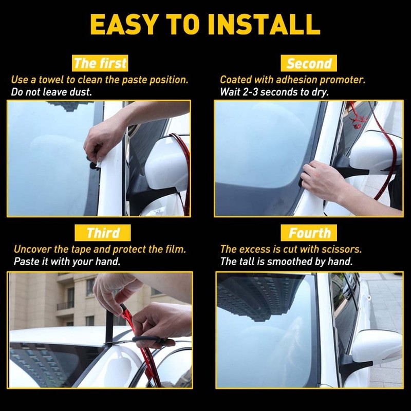 For Honda Models Car Windshield Weather Seal Rubber Trim Molding Cover 10 Feet gallery