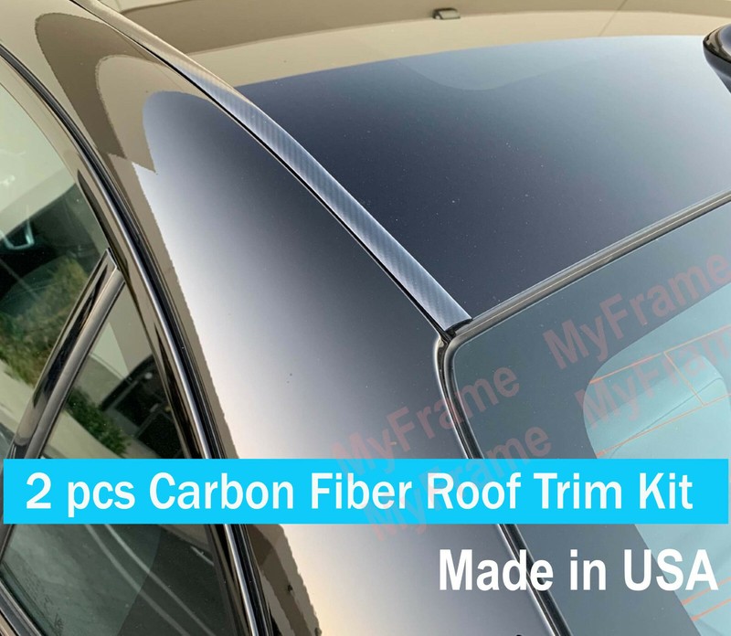 2pcs Flexible CARBON FIBER ROOF TRIM Molding Kit For Lexus 2005-2022 vehicle