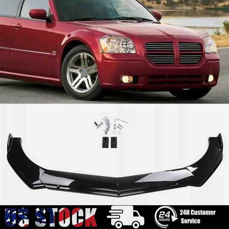 For Dodge Magnum 2005-2008 Gloss Black Front Bumper Lip Splitter Spoiler