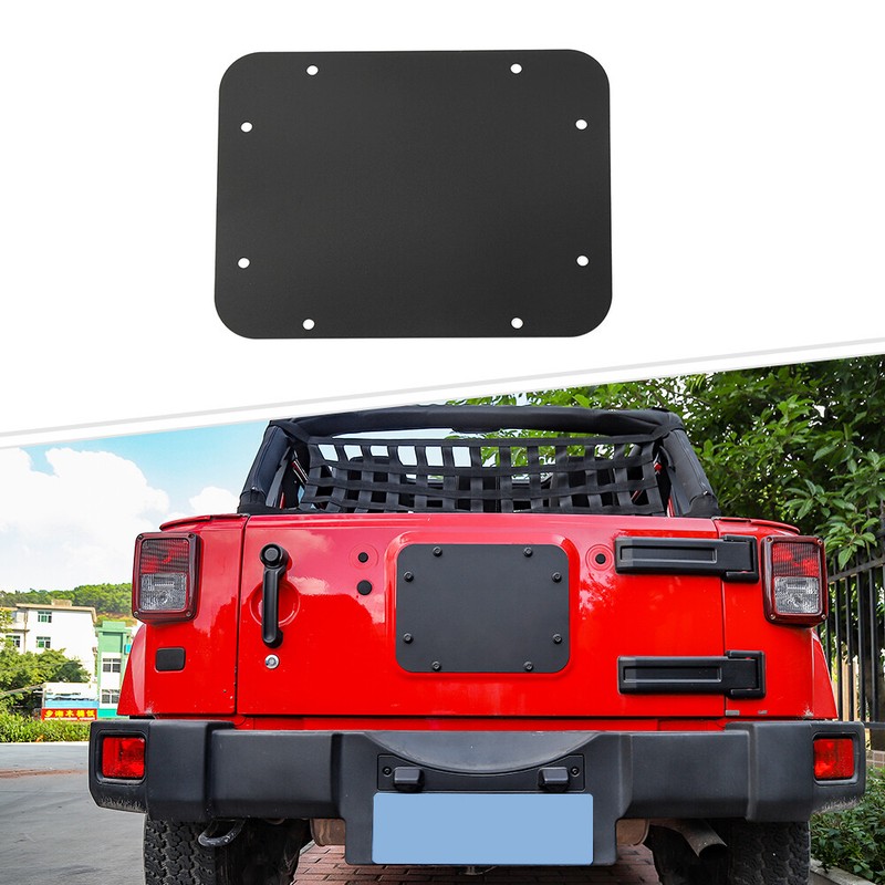 Rear Door Spare Tire Tailgate Vent-Plate Cover Trim for Jeep Wrangler JK JKU 07+