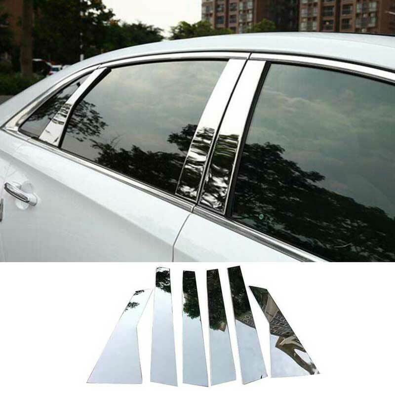 For Cadillac XTS 2013-2019 Chrome stainless Window Bc Pillar Cover Trim Sticker