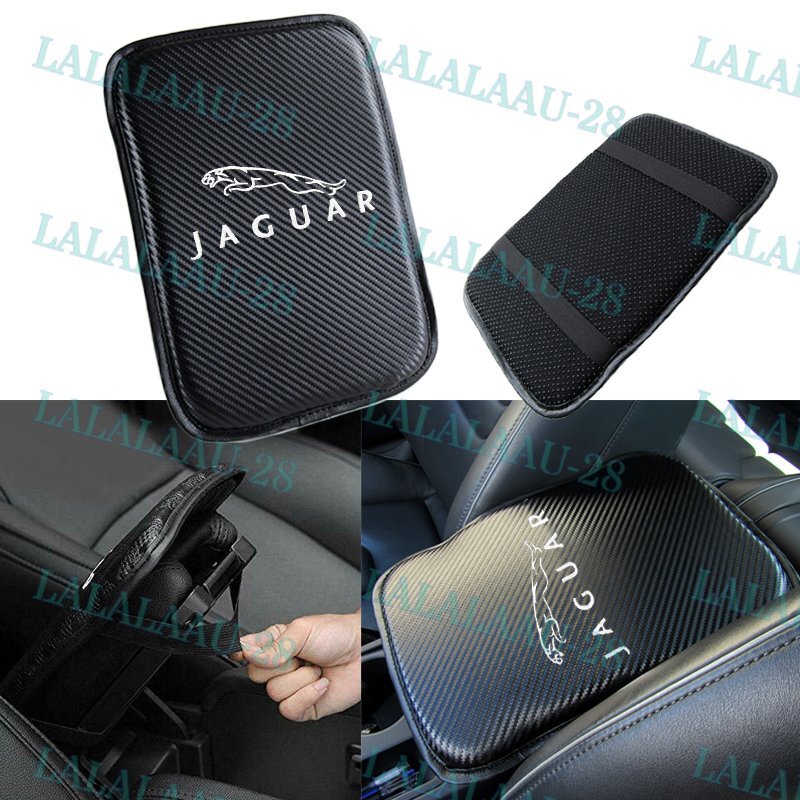 New Embroidery For JAGUAR Center Armrest Cushion Mat Pad w/ Seat Belt Cover Set gallery