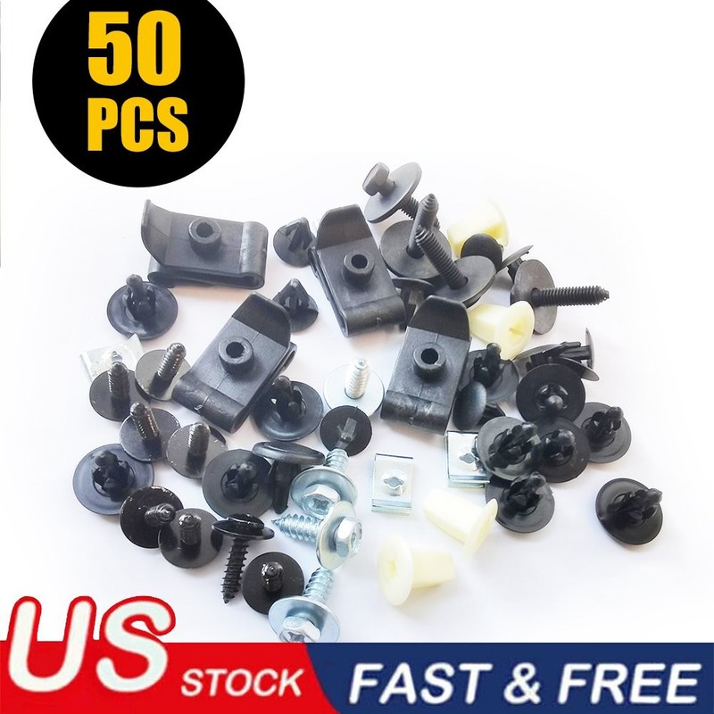 50x Fit For Toyota Engine Cover Clip Screw Undertray Splash Liner Fastener Kit gallery