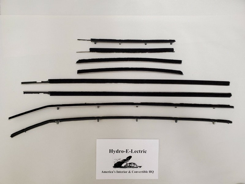 NEW 1958-1960 Thunderbird Convertible Window Felt Beltline Weatherstrip Set- 8pc