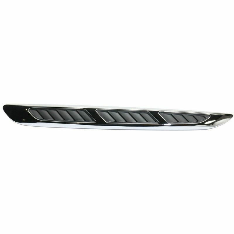 for 2008 2009 2010 2011 2012 Buick Enclave Right RH Hood Molding, Chrome/Black