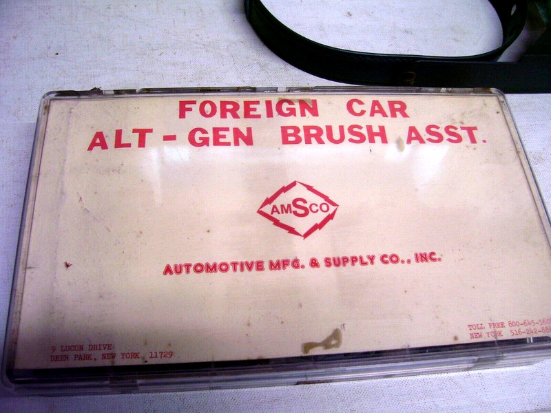 VTG ELECTRICAL SERVICE PARTS ASSORTMENT, AMSCO FOREIGN CAR ALT-GEN BRUSHES gallery