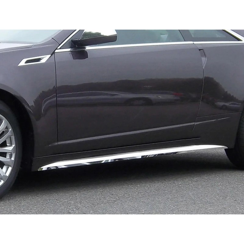 Stainless Rocker Panel Trim 4 Pcs For 2011-2014 Cadillac CTS Coupe
