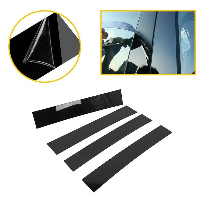 For 2007-2014 Cadillac Escalade/ESV/EXT SUV 4PC Black Pillar Posts Door Trim EXC