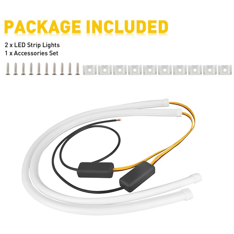 Car Accessories Led Strip Daytime Running Light Turn Signal Lamp 2Pcs gallery