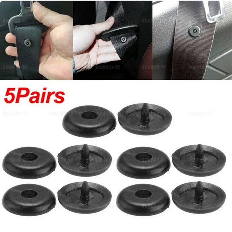 5 Pair Car Clips Seat Belt Stopper Buckle Holder Fasteners Stop Button Universal gallery