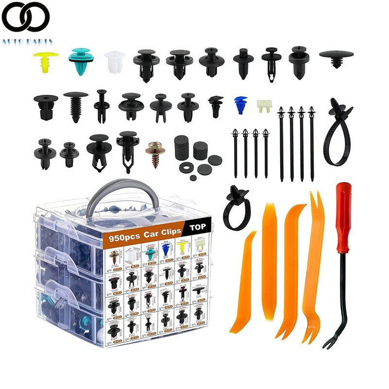 Push Pins Bumper Clips Auto 955Pcs Plastic Fastener Clip Set Car Retainer Clip