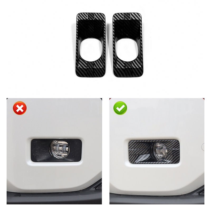 ABS Carbon Fiber Front Fog Light Cover for Toyot@ Land Cruiser Prado LC250 24~25