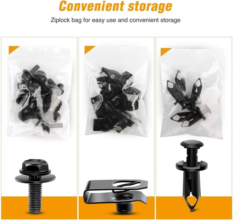 35PCS For Mazda Engine Under Cover Splash Shield Guard Body Bolts & U-nut Clips gallery
