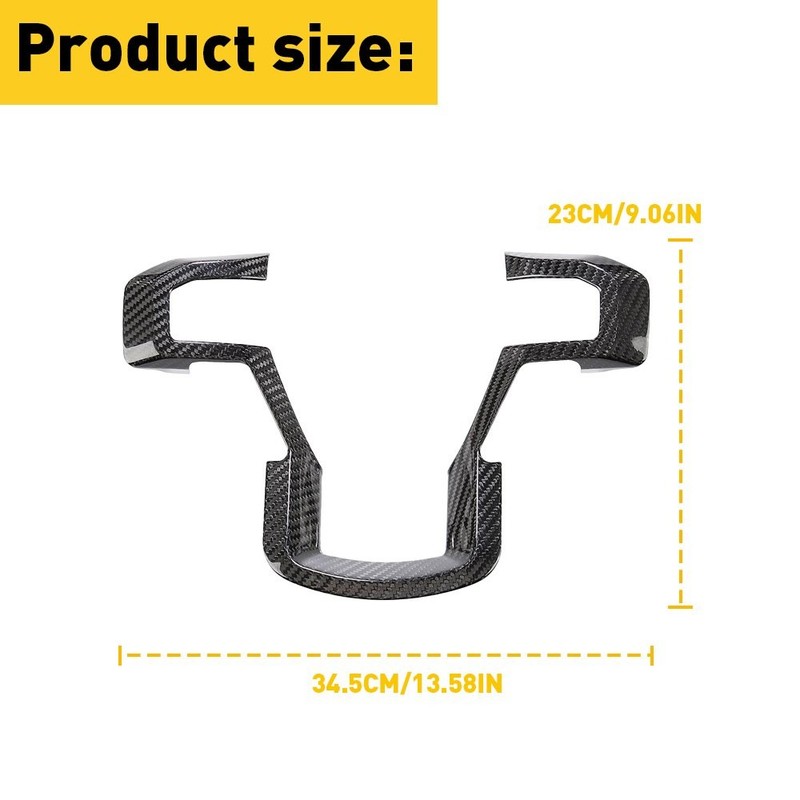 Carbon Fiber Interior Steering Wheel Moulding Trim For 15-2023 Ford F150 EOU gallery