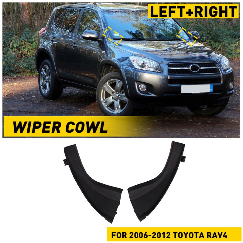For 2006-12 Toyota RAV4 Front Wiper Side Cowl Extension Cover Trim Accessories U