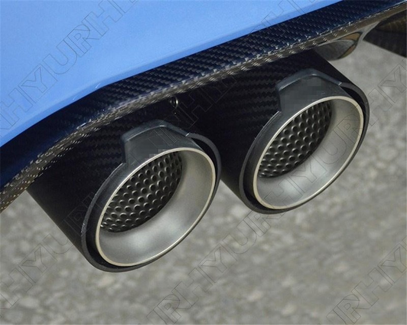 1Pc 73MM IN 93MM OUT Exhaust Tip For BMW F87 M3 F80 M4 F82 F83 M5 F10 M6 F12 F13