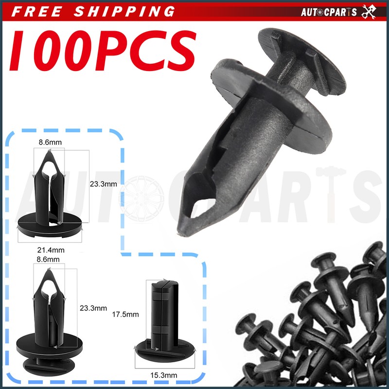 100x Retainer Fastener Rivet Clips for Ford N807389S 1039463 Explorer Sport Trac