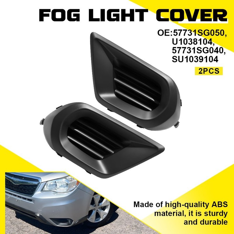 For Subaru Forester 2014-2016 Front Bumper Black Fog Light Cover Bezel LH RH EAH
