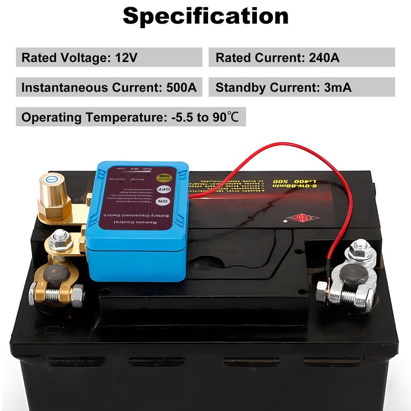 Car Battery Switch Disconnect Power Kill Master Isolator Cut Off Remote Control gallery