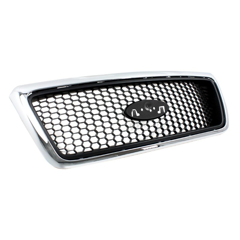 Grille For Ford F-150 2004-2006-2008 XLT Chrome Black W/Installation Accessories gallery
