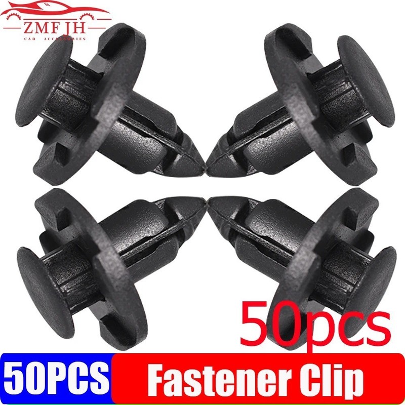 50Pcs/Set Auto Bumper Fender Push 8mm Rivet Retainer Plastic Car Fastener Clip f