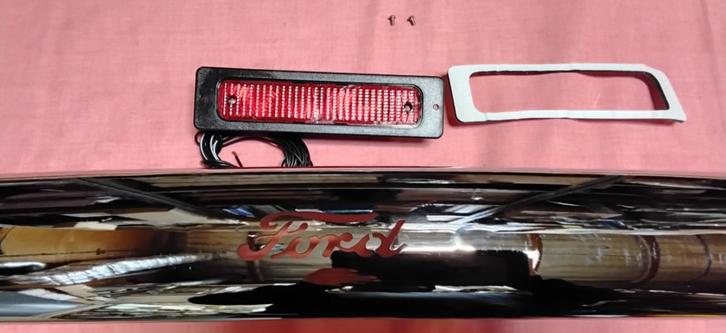 Ford 1940 Car, 1940 - 41 Pickup Bumper w/3rd Brake Light Non Chrome 01A-17757-FL gallery