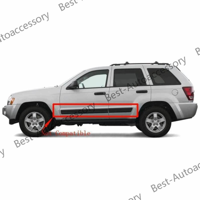 Fits Jeep Grand Cherokee 2005-09 ABS outside door body side molding chrome trim gallery