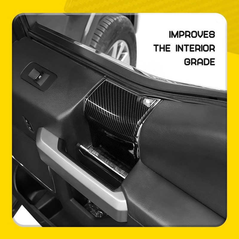 4PCS Interior Inner Door Handle Panel Cover Trim Bezels For Ford F150 2015-2020 gallery