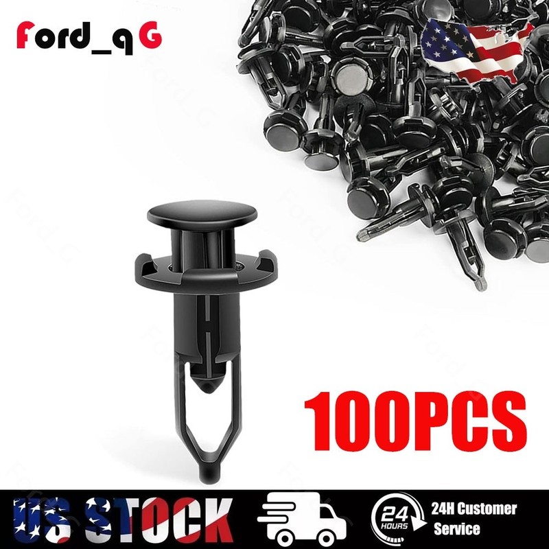 100 Pcs Push Type Retainers Bumper Retainer Clips Hole for Toyota Lexus 9mm