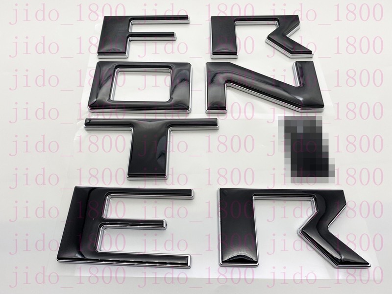 Letters Fits NISSAN FRONTIER 2022 23 Logo Tailgate Insert Black Chrome