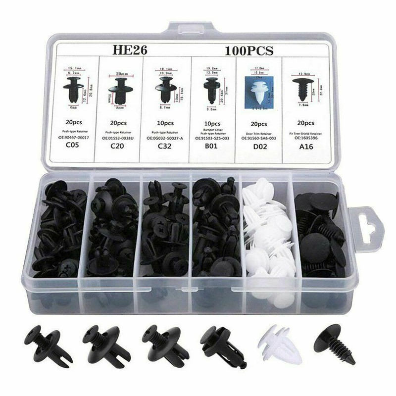 For Corolla 2003-2024 100x Bumper Fender Liner Push Type Retainer Clips Fastener
