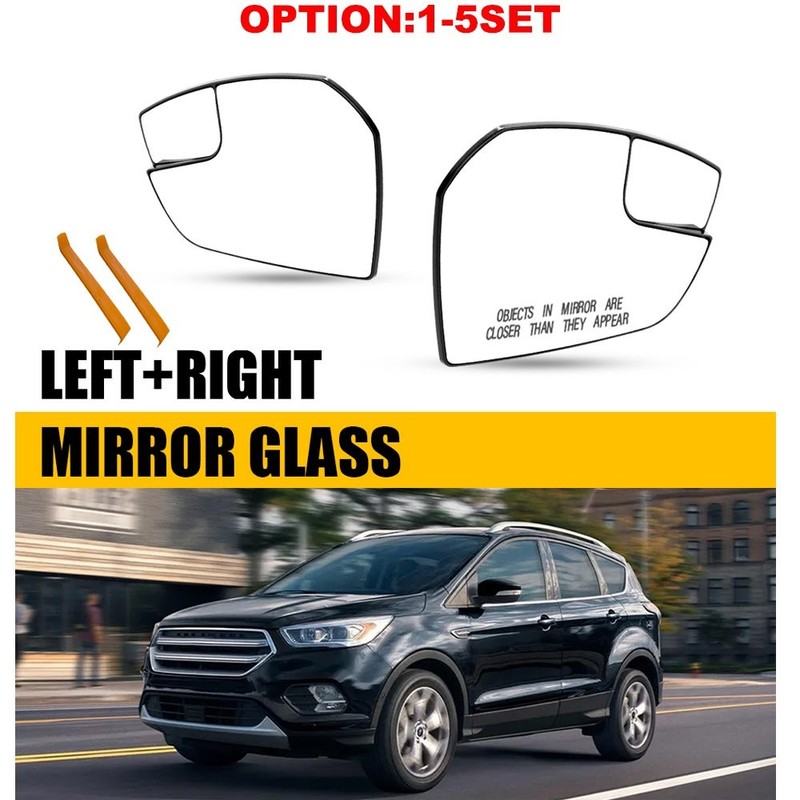 No heated Driver Passenger Side Wing Mirror Glass Fit 2017 2018 2019 Ford Escape