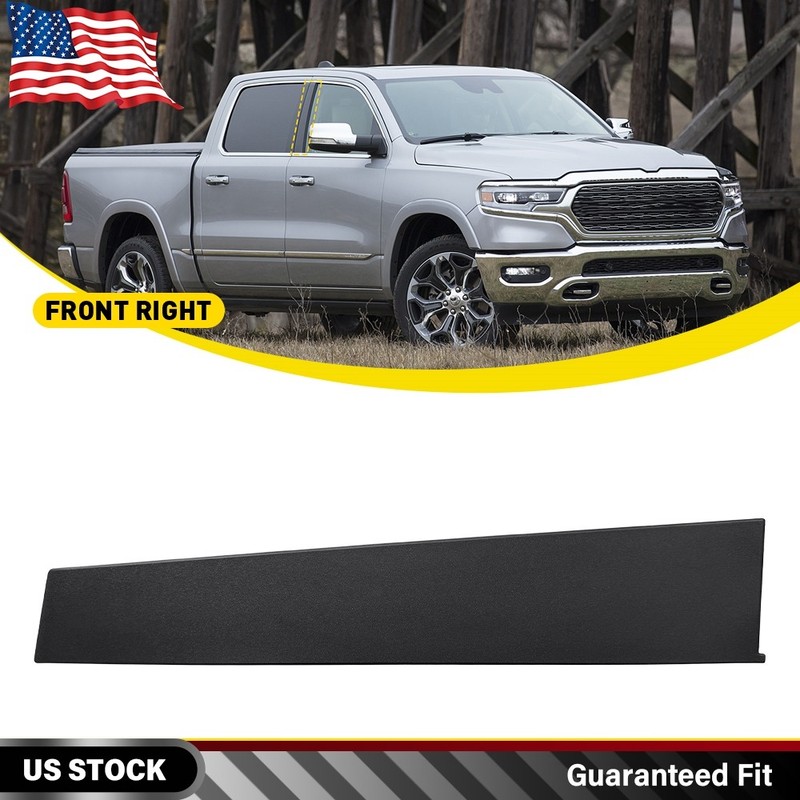 Front Passenger B Pillar Applique Molding Door Window Panel For Ram 1500 2019-26