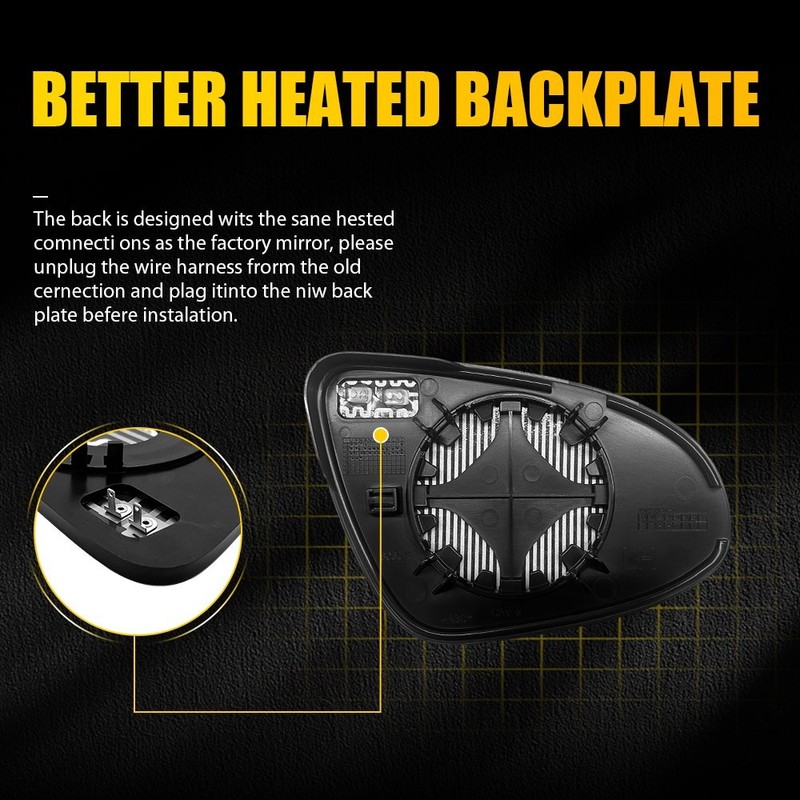 LH RH Side View Mirror Glass W/Heated For 2014-19 Toyota Corolla 87961-02F30 2X gallery